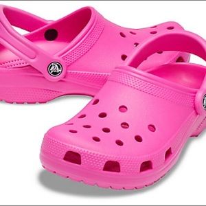 Electric Pink Crocs - Classic Clogs